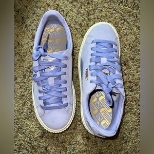 Lavender Suede Platform Mono Satin Puma Sneakers